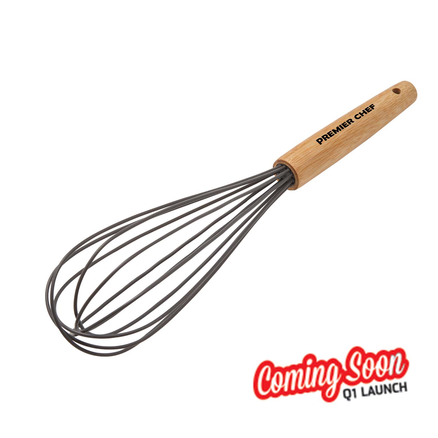 Silicon Whisk with Bamboo Handle