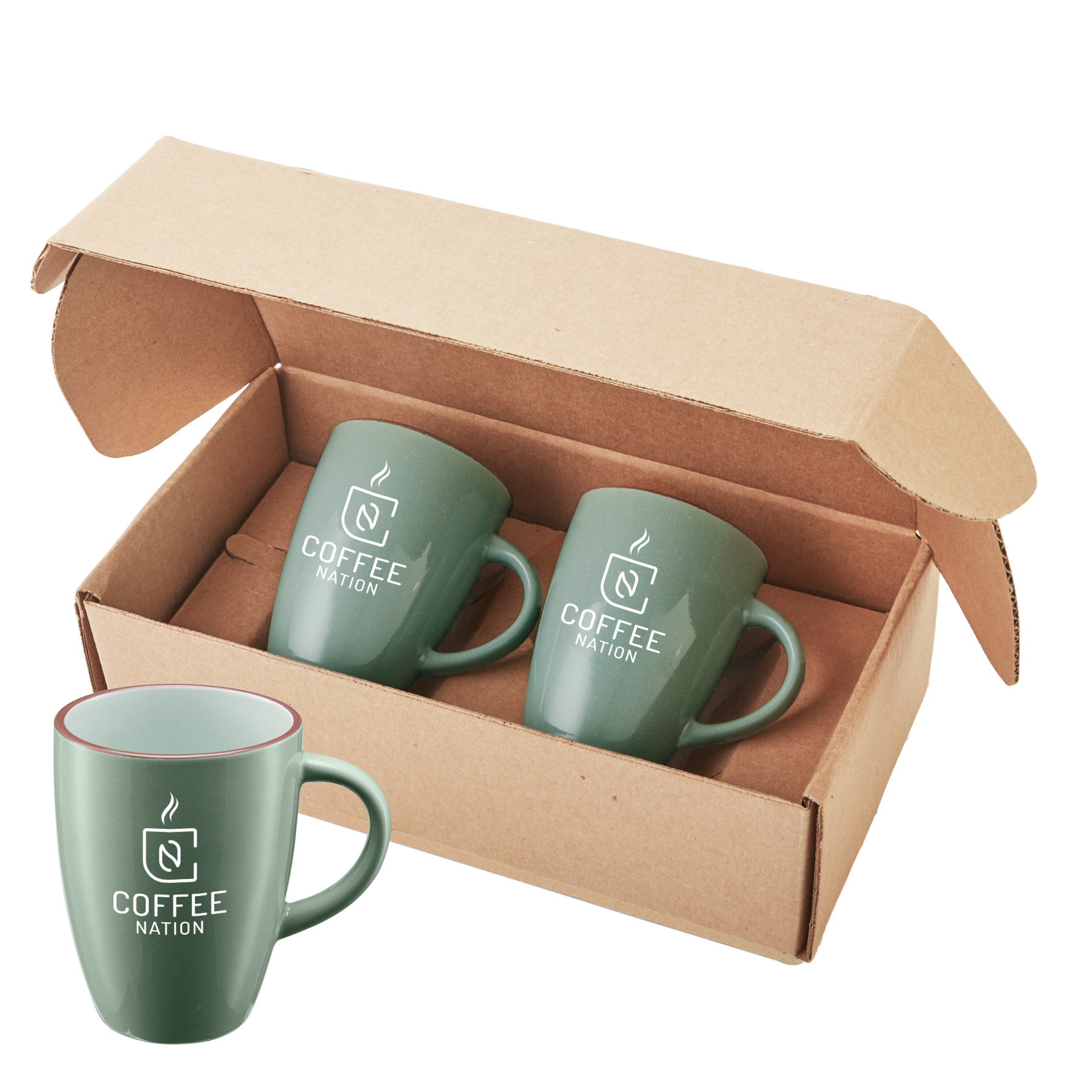 12 oz. Pacific Ceramic Mugs Gift Set